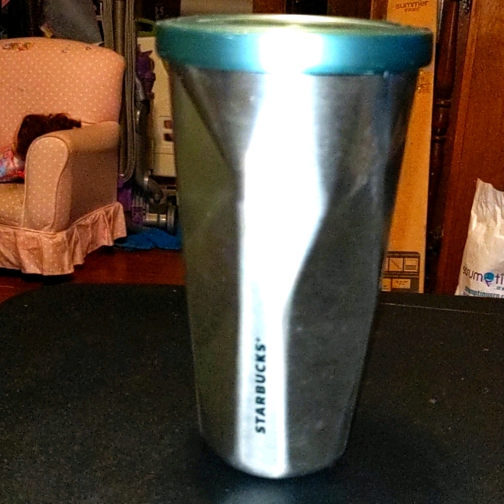 Starbucks metal tumbler chiseled